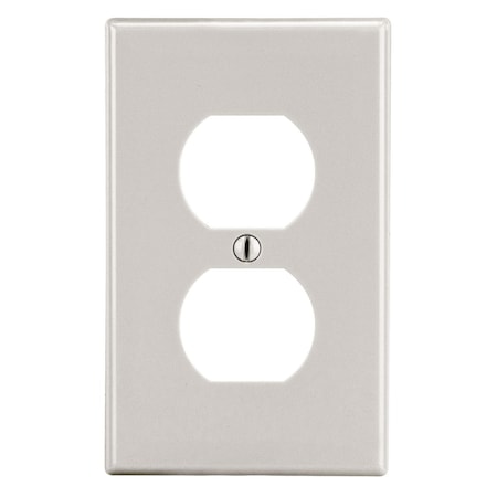 Wallplate, Mid-Size 1-Gang, 1) Duplex, Light Brown